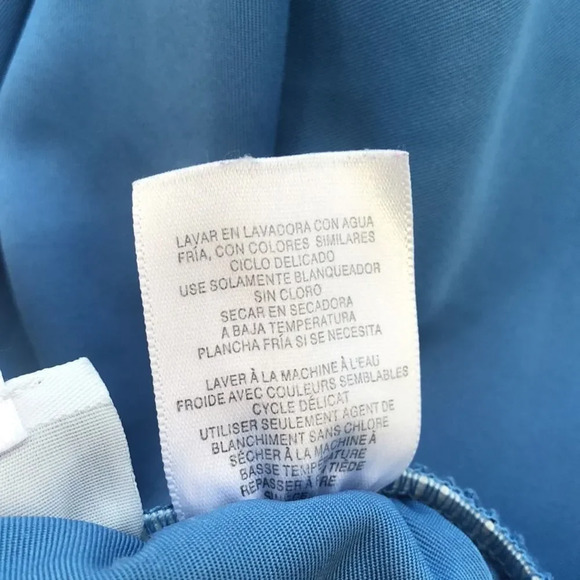 Womens Blue Elastic Waist Pull On Casual Trousers Comfy Pants - Picture 6 of 10